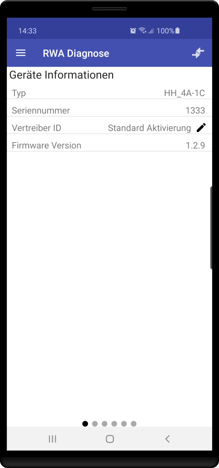 Android RWA Diagnose App RWAZentrale.de